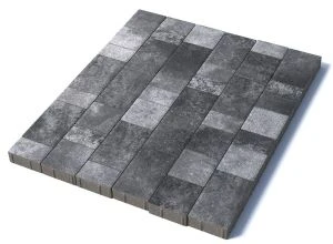 Тротуарная плитка Старый город, 60 мм, гранит, Антрацит
