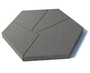 Тротуарная плитка Мозаика, 80 мм, серый