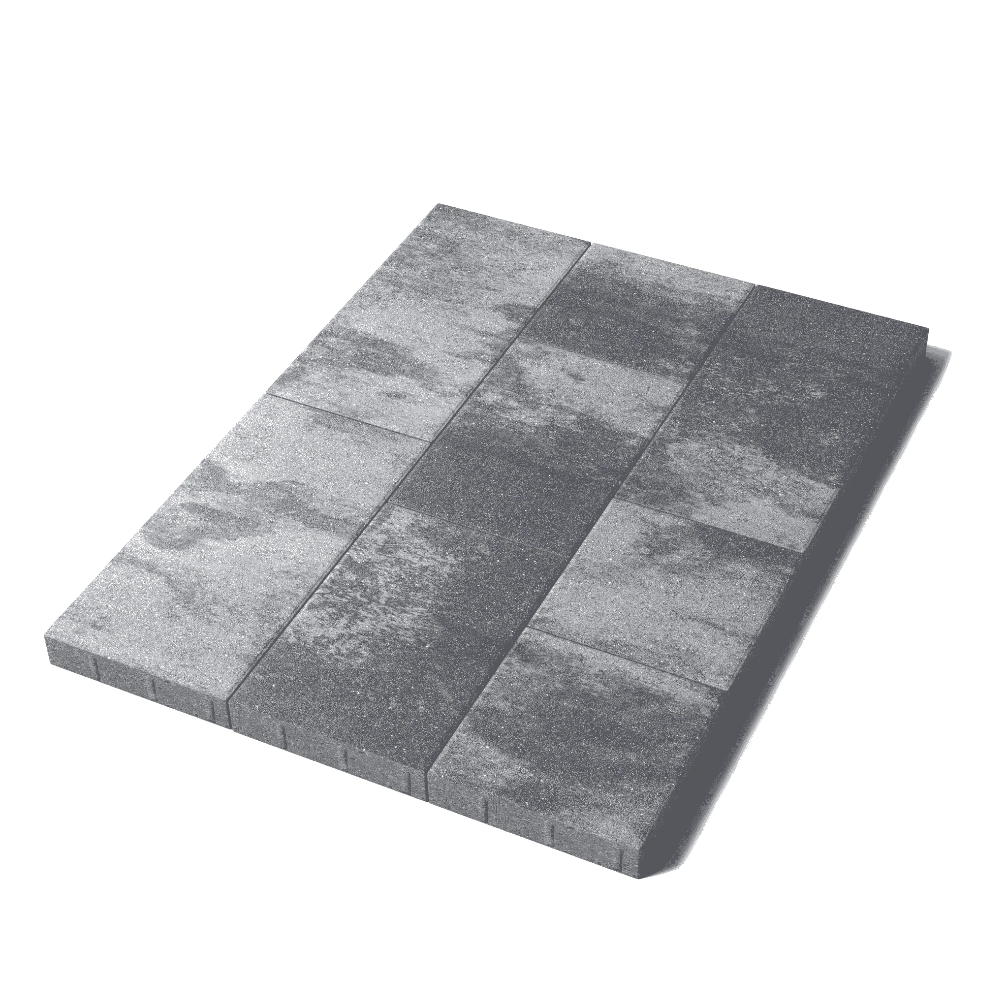 Тротуарная плитка Трио, 60 мм, Антрацит