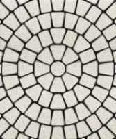 Тротуарная плитка Классико круговая, 60 мм, гранит, белый