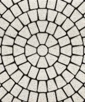 Тротуарная плитка Классико круговая, 60 мм, белый