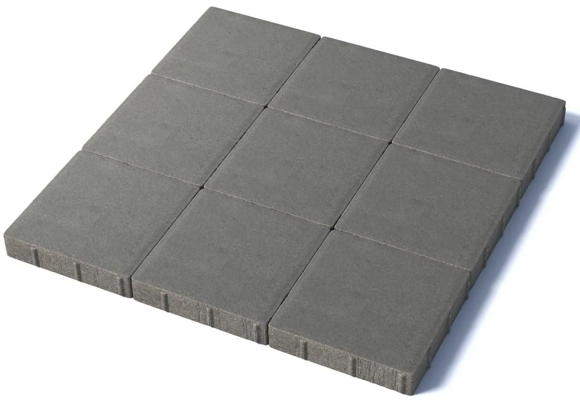 Тротуарная плитка Квадрат 300х300х60 мм, серый