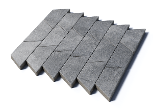 Тротуарная плитка Трапеция, 80 мм, Шунгит