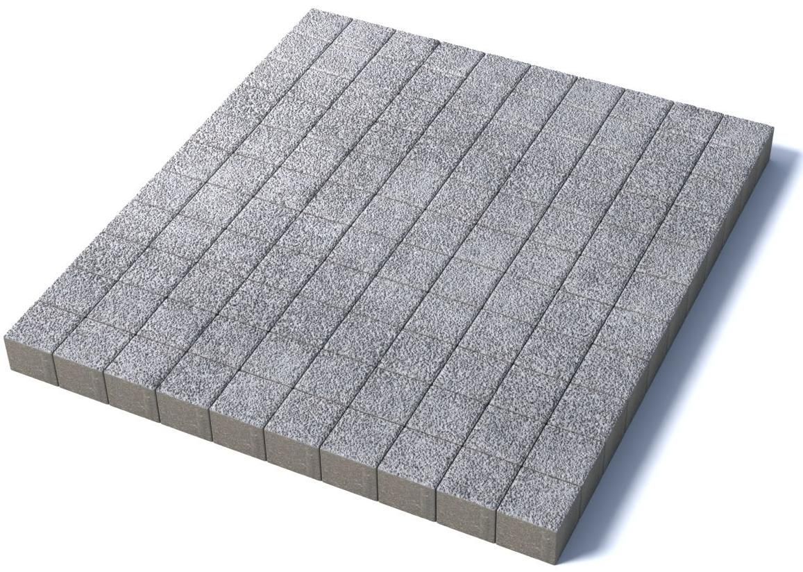 Тротуарная плитка Квадрат 100х100х80 мм, гранит, белый