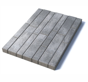 Тротуарная плитка Табула, 80 мм, Шунгит