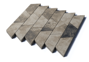 Тротуарная плитка Трапеция, 80 мм, Старый замок