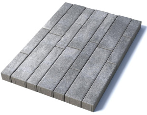Тротуарная плитка Табула, 80 мм, Шунгит