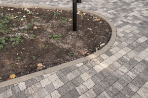 Тротуарная плитка Антик  Б.3.А.6 гранит н/м листопад (черный,белый) - Антрацит