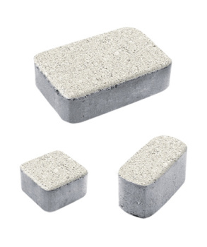 Тротуарная плитка Классико гладкая белая 