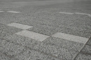 Тротуарная плитка Прямоугольник 200х100х80 мм, гранит, серый с черным