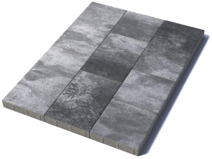 Тротуарная плитка Трио, 60 мм, гранит, Антрацит
